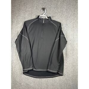eXceed Unisex Long Sleeve 1/4 Zip Pullover Shirt Jacket Size Large Black